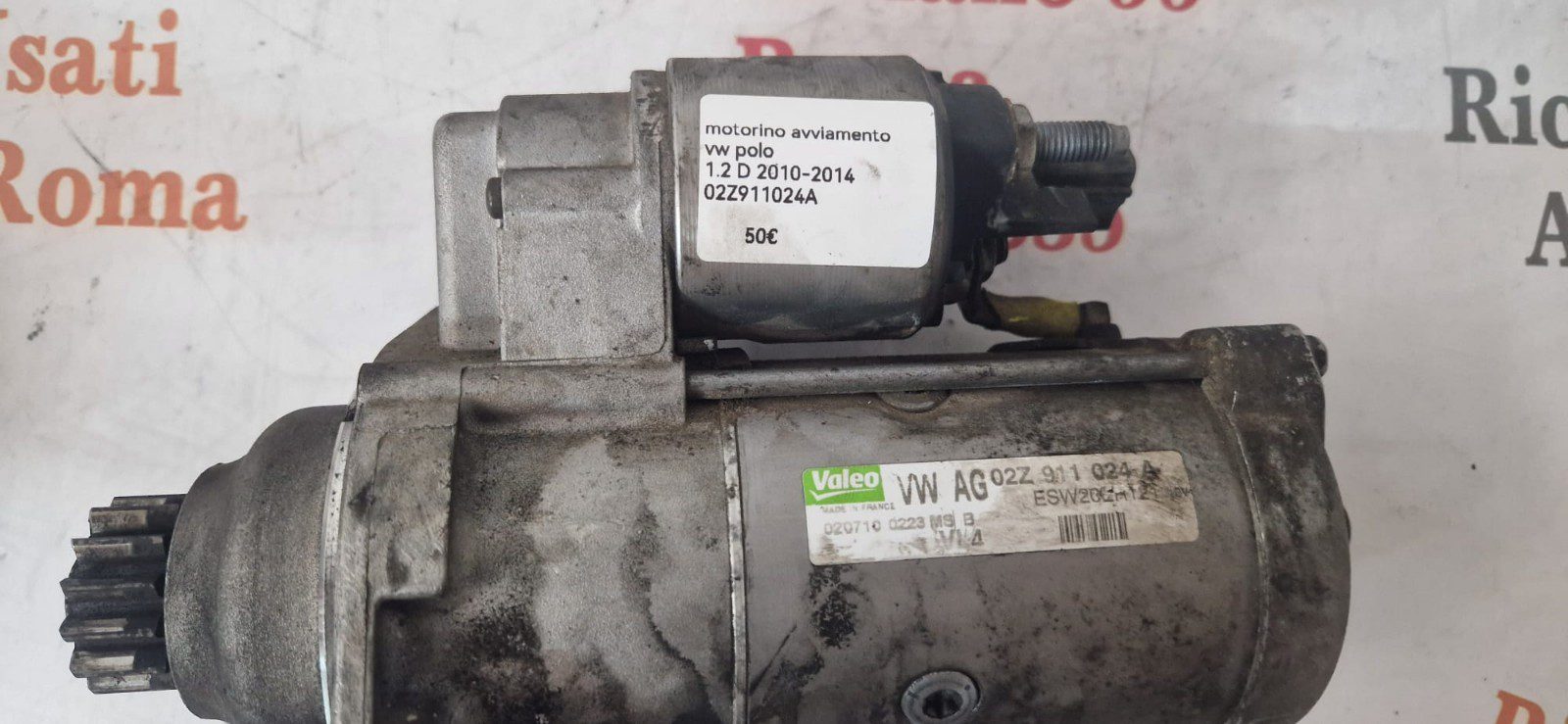 motorino avviamento vw polo 1.2 diesel 2010-2014 valeo ag02z911024a - immagine 2