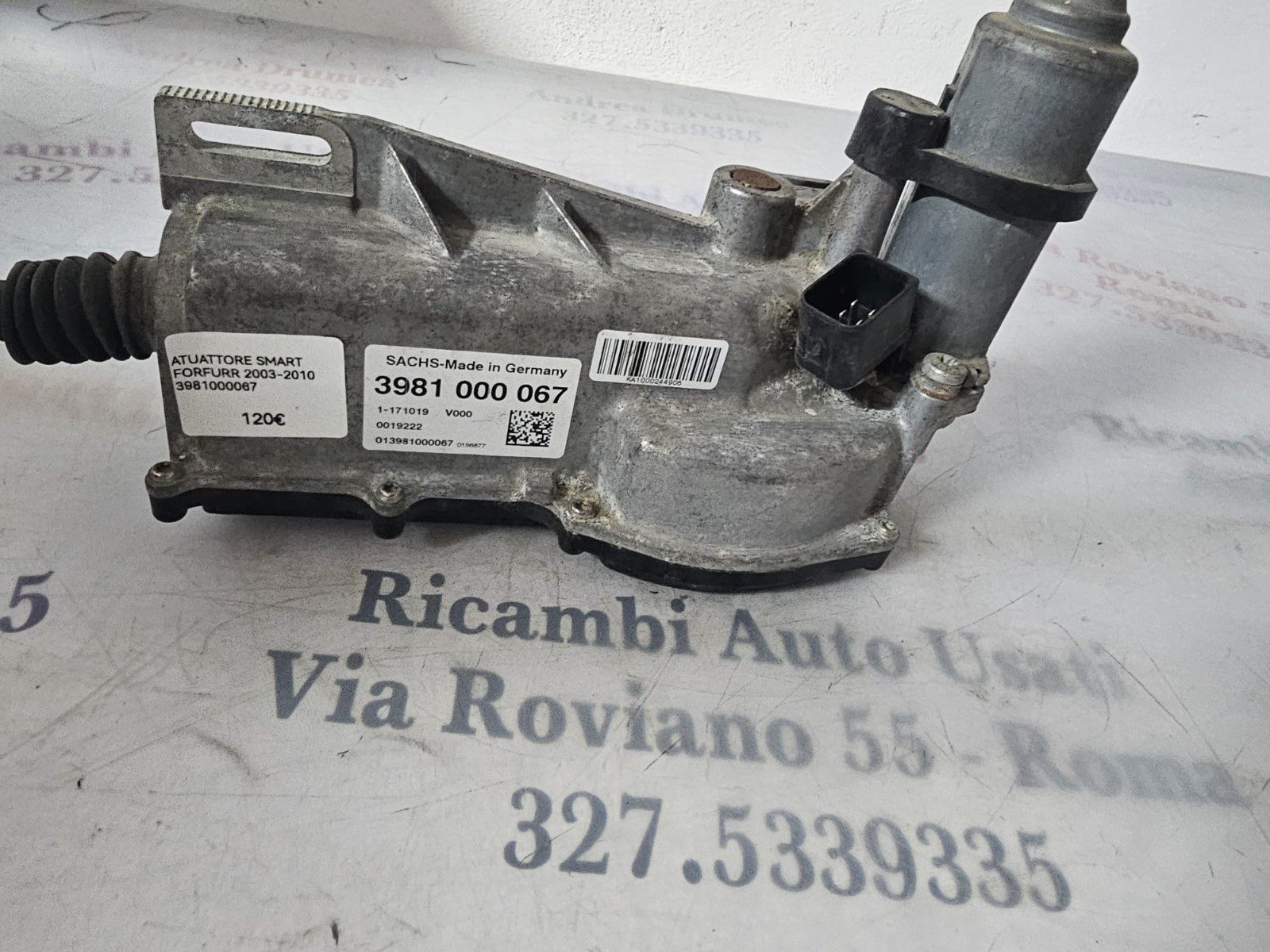 ATTUATORE SMART FORFOUR 2003-2010 SACHS 3981000067 - immagine 5