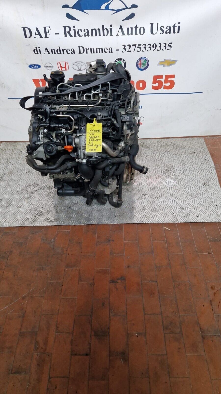 MOTORE VOLKSWAGEN PASSAT 2.0 DIESEL 2008-2014 KM 146.000 CBA - immagine 5
