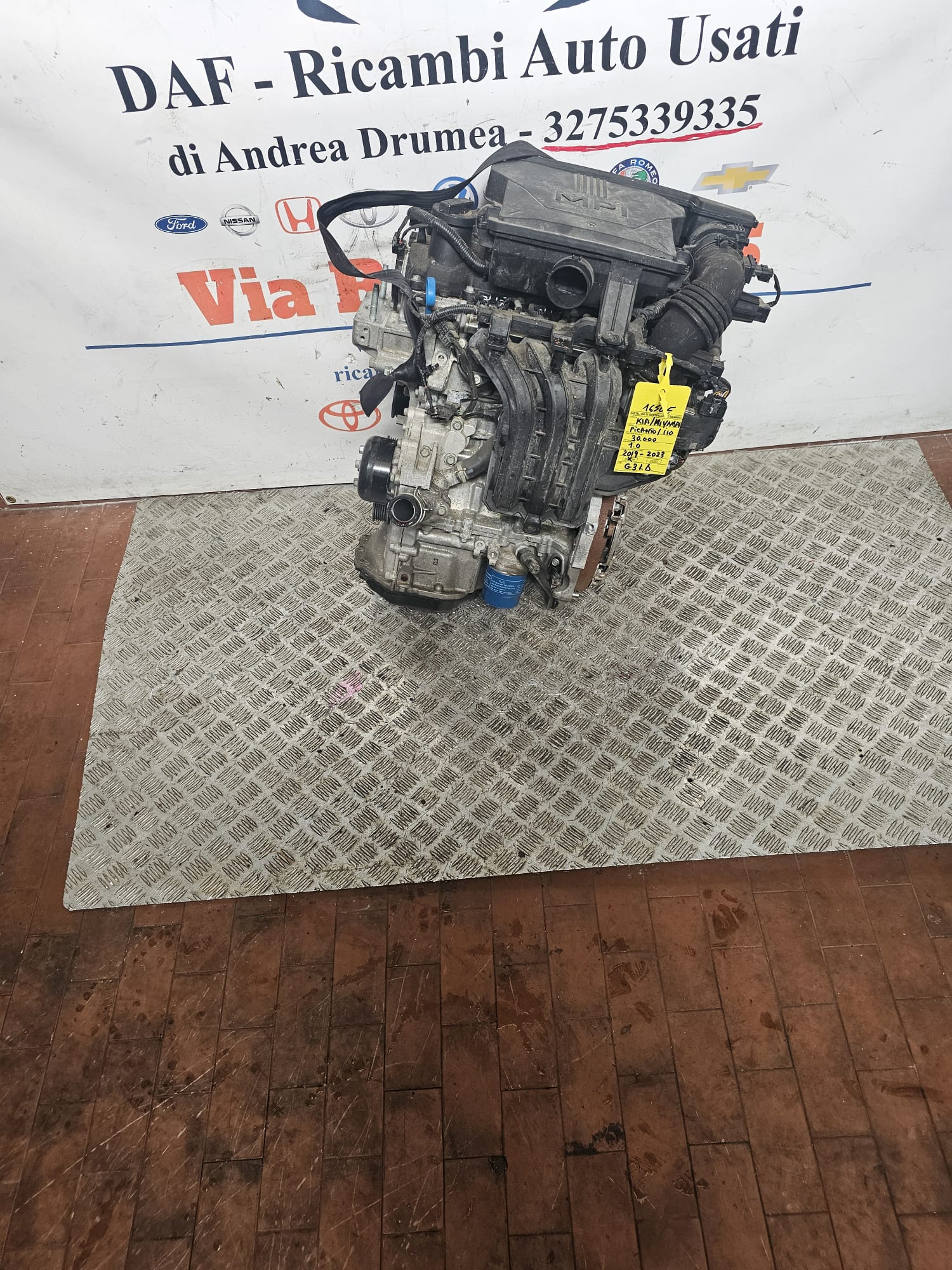 MOTORE KIA PICANTO /HYUNDAI I10 KM 30.000 2019-2023 1.0 BENZINA COD G3LD - immagine 9