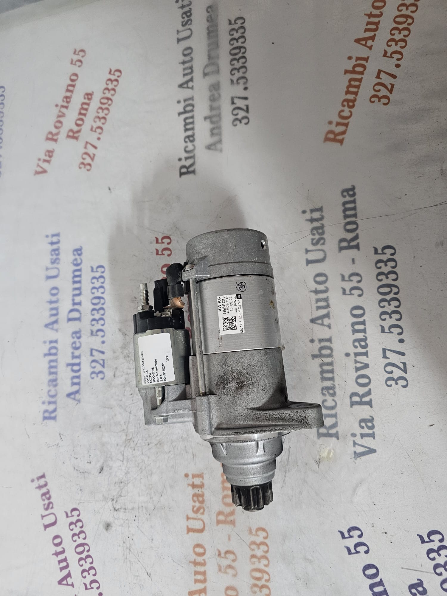 MOTORINO AVVIAMENTO VW / AUDI / SKODA COD 02M911024B 2.0 DIESEL CAMBIO MANUALE - immagine 5