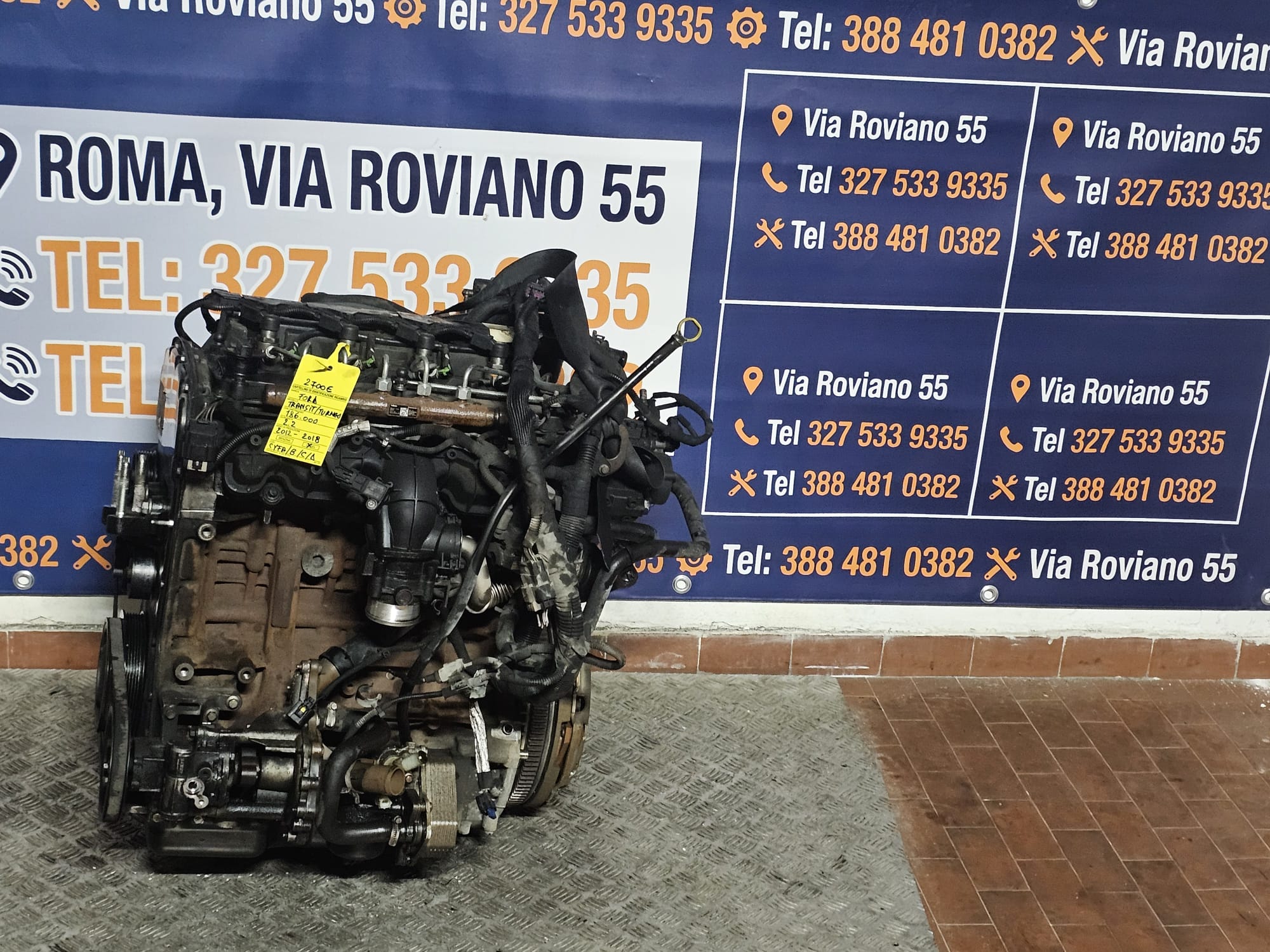 MOTORE FORD TRANSIT 2.2 DIESEL KM 186.000 2012-2018 COD CYFA/ CYFB/ CYFC/CYFD - immagine 2