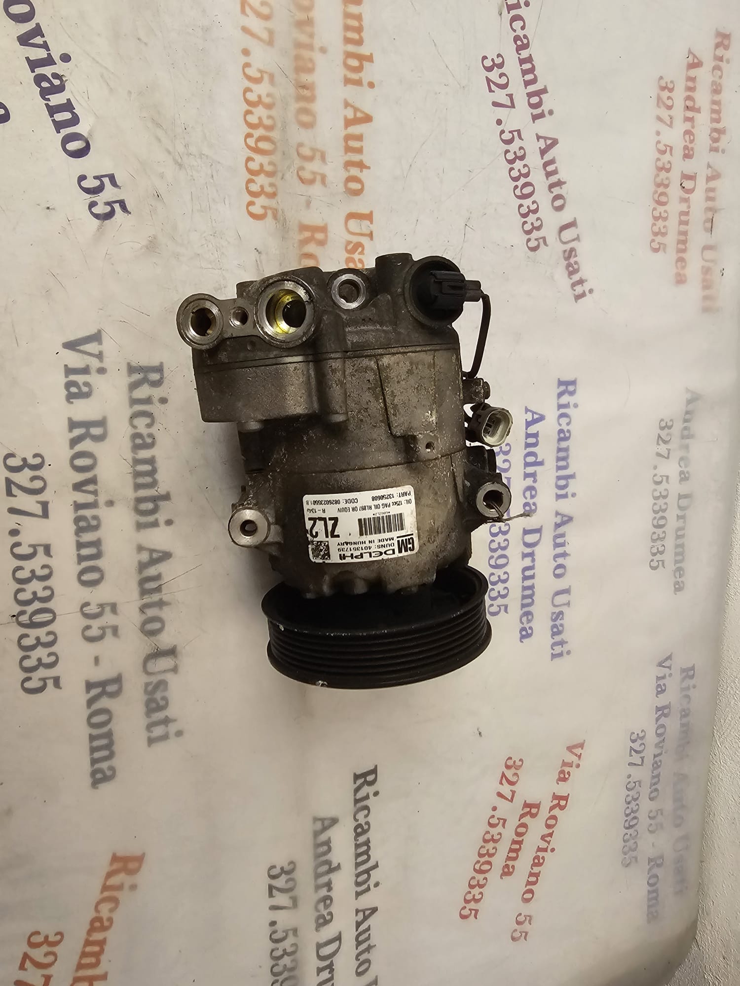 COMPRESSORE OPEL ASTRA J 1.4 BZ A14XER 2010-2015 COD 08260235501.B - immagine 8