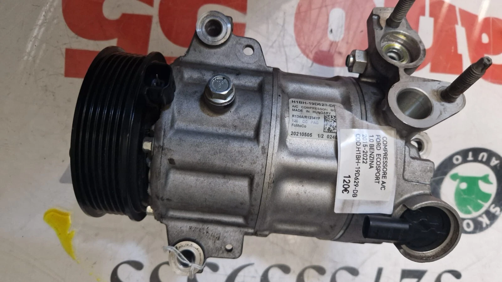 COMPRESSORE A/C FORD ECOSPORT 1.0 BENZINA 2015-2022 COD H1BH-19D629DB - immagine 8