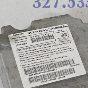 Centralina airbag usato originale SIEMENS 5WK43908 FIAT 500 codice 51867767