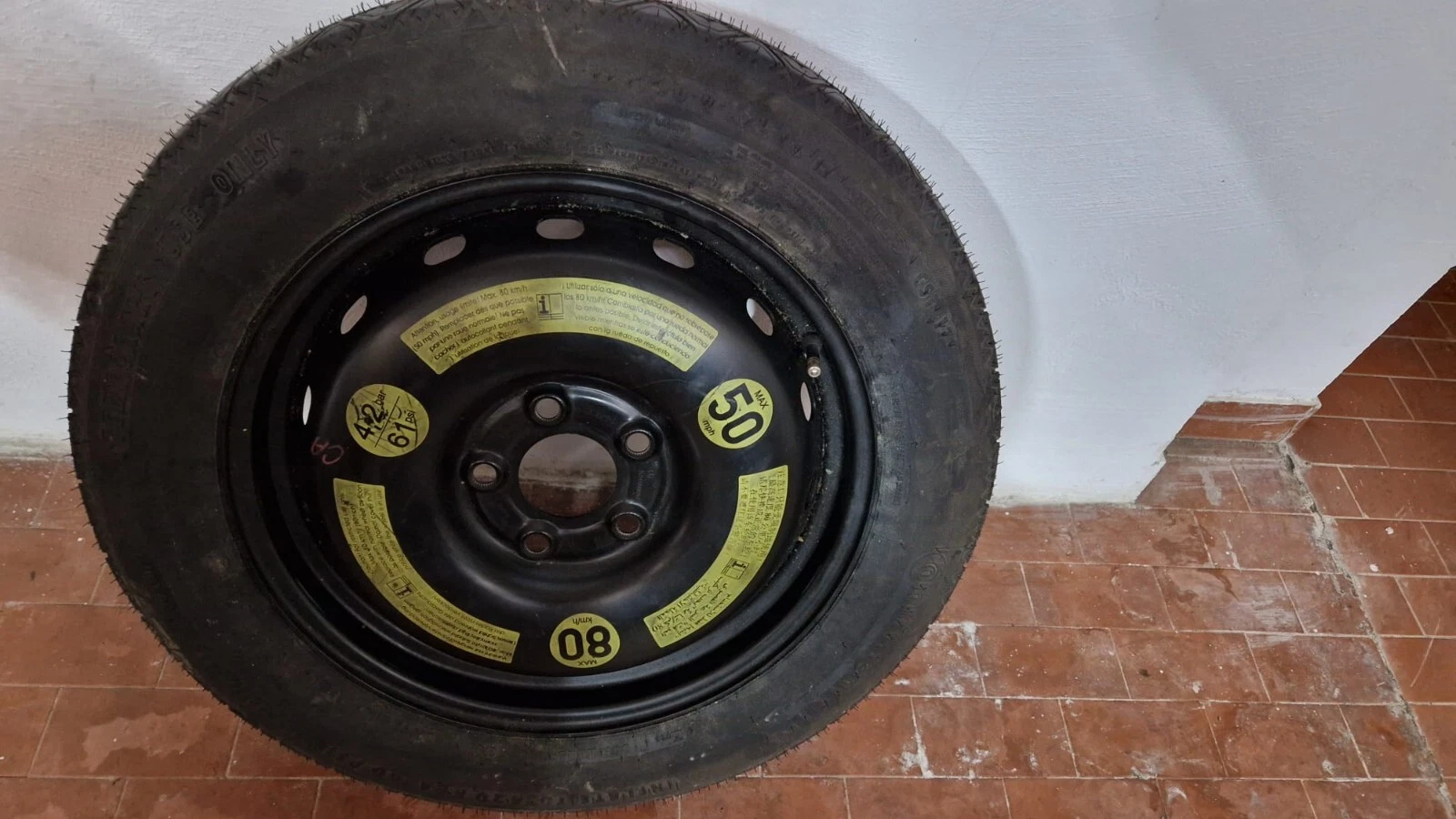 RUOTINO DI SCORTA MERCEDES CLS.A 2006-2012 MISURA T125/90R16/98M - immagine 6