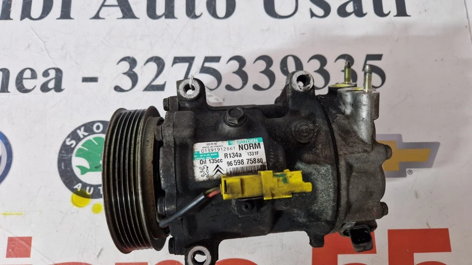 COMPRESSORE A/C PEUGEOT 308 1.6 D 2006-2012 COD 9659875880