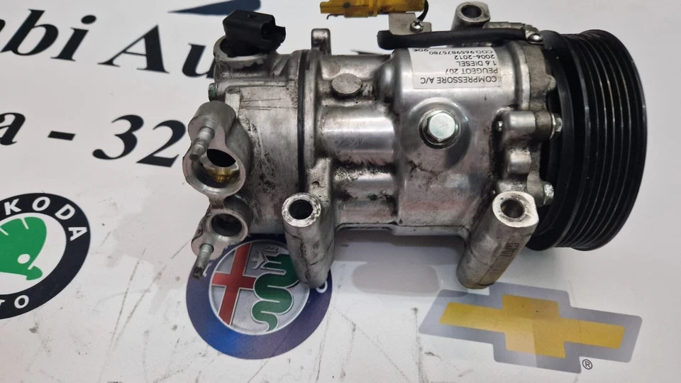 9659875780 COMPRESSORE A/C Peugeot 207 /CITROèN C4 1.6 diesel 2006-2011 - immagine 4