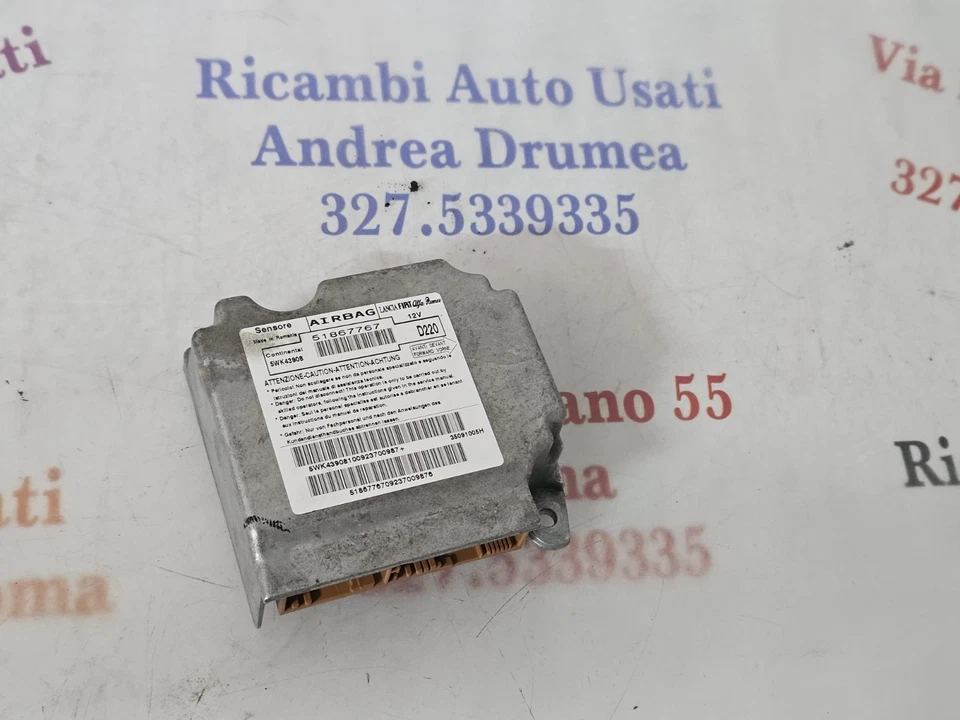 Centralina airbag usato originale SIEMENS 5WK43908 FIAT 500 codice 51867767 - immagine 5