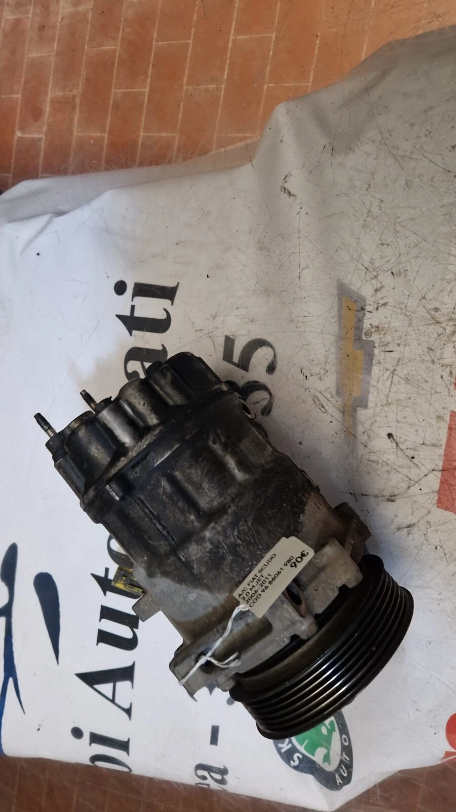 Compressore A/C FIAT SCUDO 2.0 M.JET COD. 96860 61980 2006-2011 - immagine 6