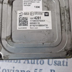 CENTRALINA MOTORE OPEL CORSA E / ADAM 1.4 BENZINA COD 12674281