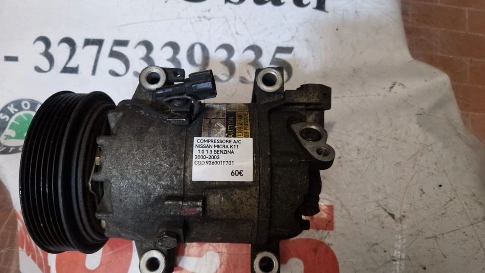 Compressore A/C NISSAN MICRA K11 1.0 1.3 Benzina 2000-2003 COD. 926001F701