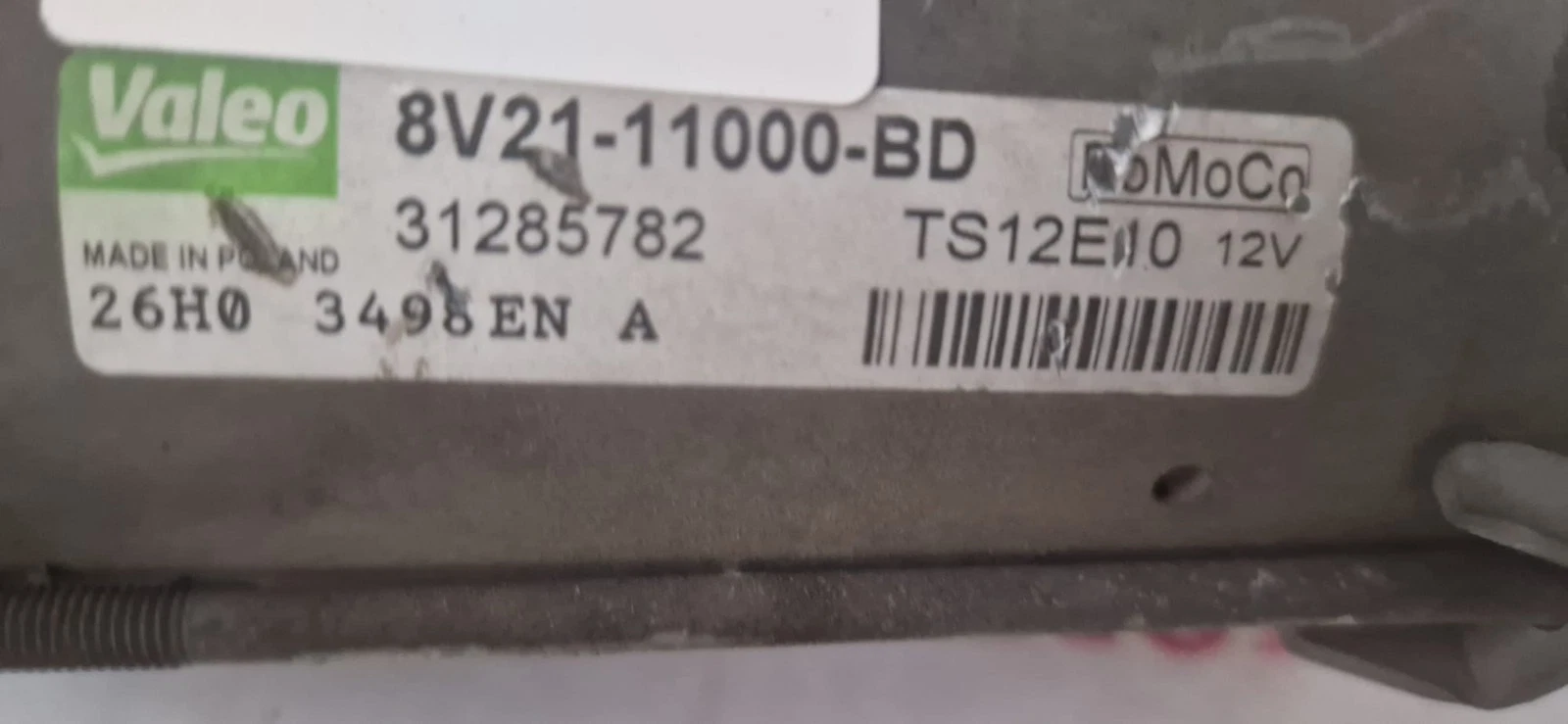 MOTORINO AVVIAMENTO FORD FIESTA CB1 VALEO 8V211000BD1.2 BENZINA31285782 12 V - immagine 7