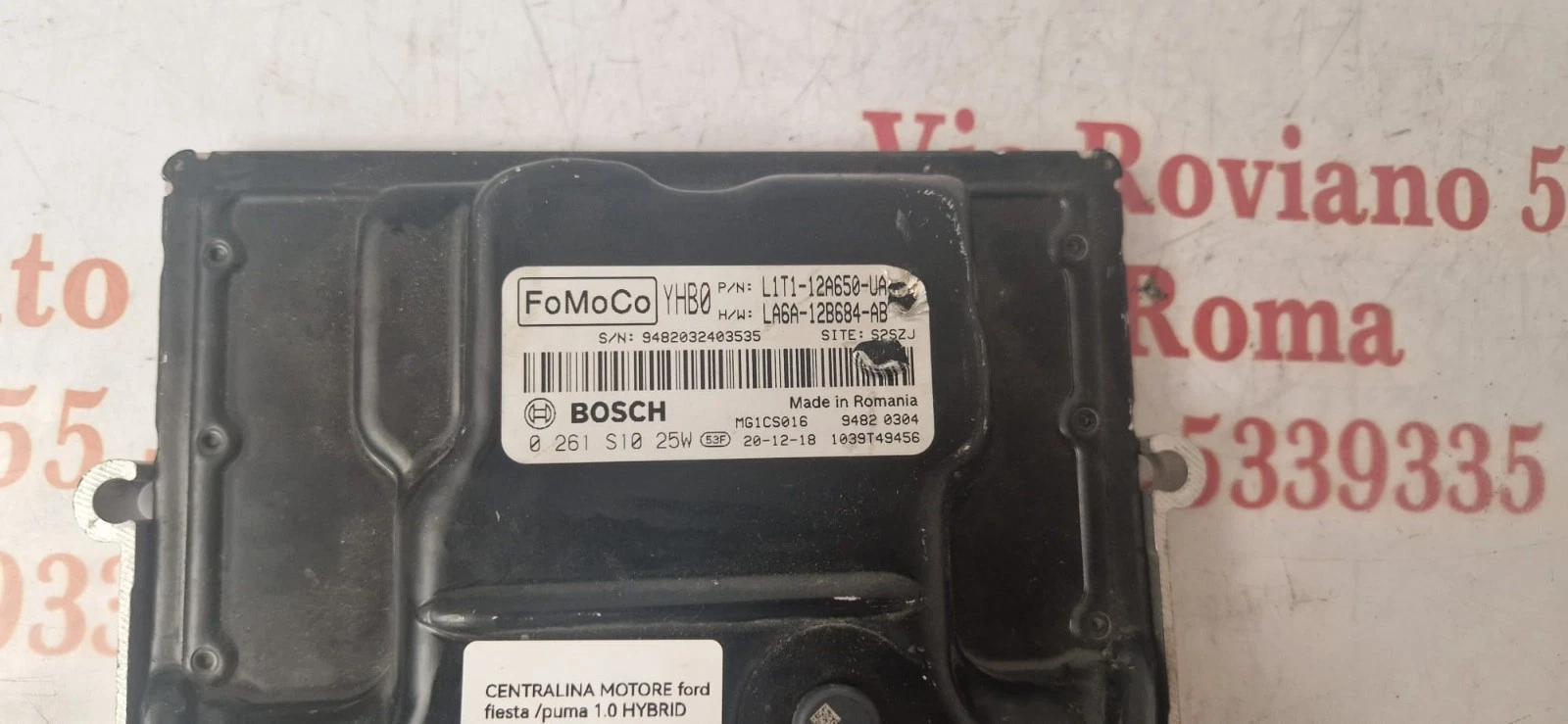 CENTRALINA MOTORE FORD FIESTA /PUMA 1.0 HYBRID 19-23 BOSCH 0261S1025W MG1CS016 - immagine 8
