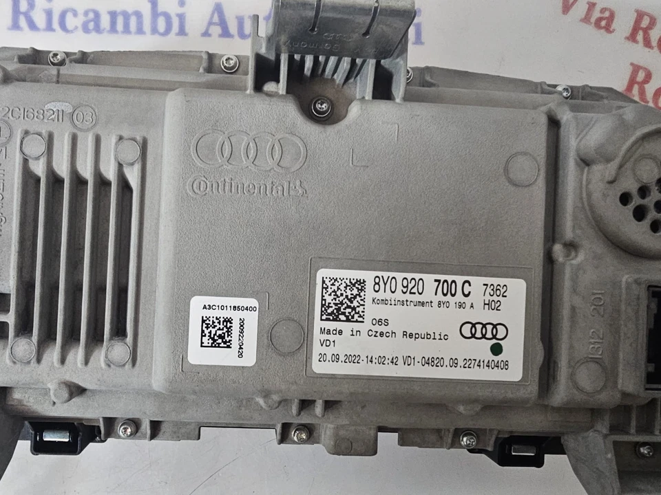 TACHIMETRO QUADRO STRUMENTI AUDI A3 MOD 8Y 2.0 DIESEL 2020-2025 COD 8Y0920700C - immagine 6