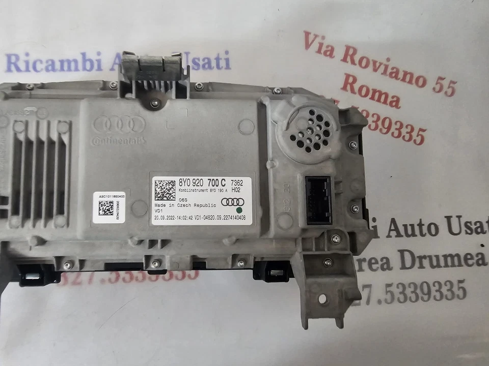 TACHIMETRO QUADRO STRUMENTI AUDI A3 MOD 8Y 2.0 DIESEL 2020-2025 COD 8Y0920700C - immagine 5