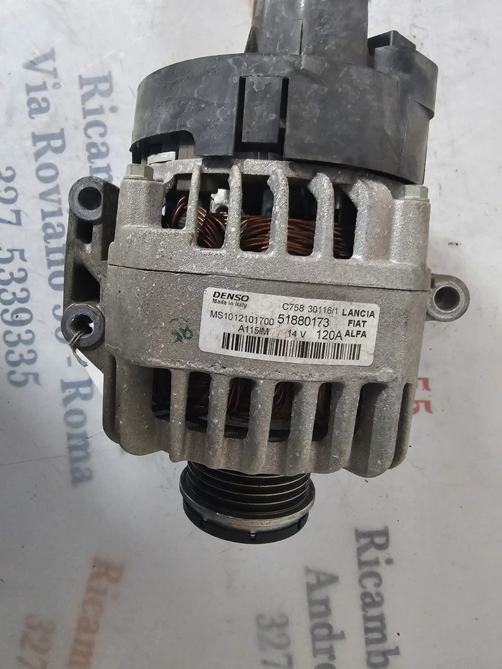 ALTERNATORE LANCIA YPSILON 1.3 DIESEL 2015-2019 START STOP DENSO 51880173 - immagine 2