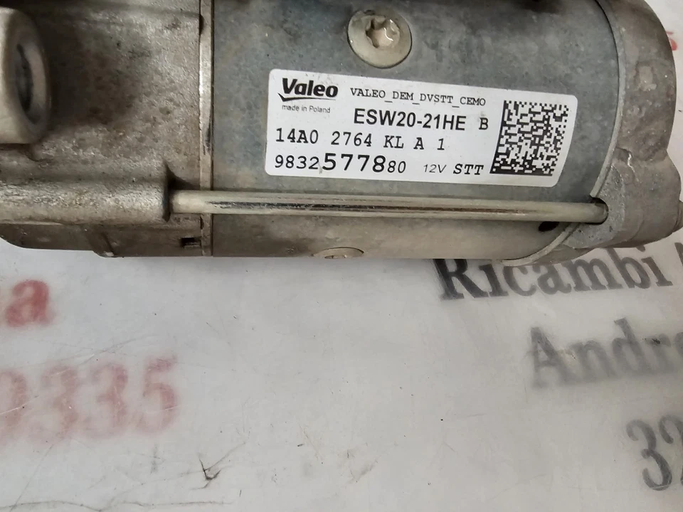 motorino avviamento citroen peugeot 1.5 dz l 2018-2024 9832577880 12v esw20-21he