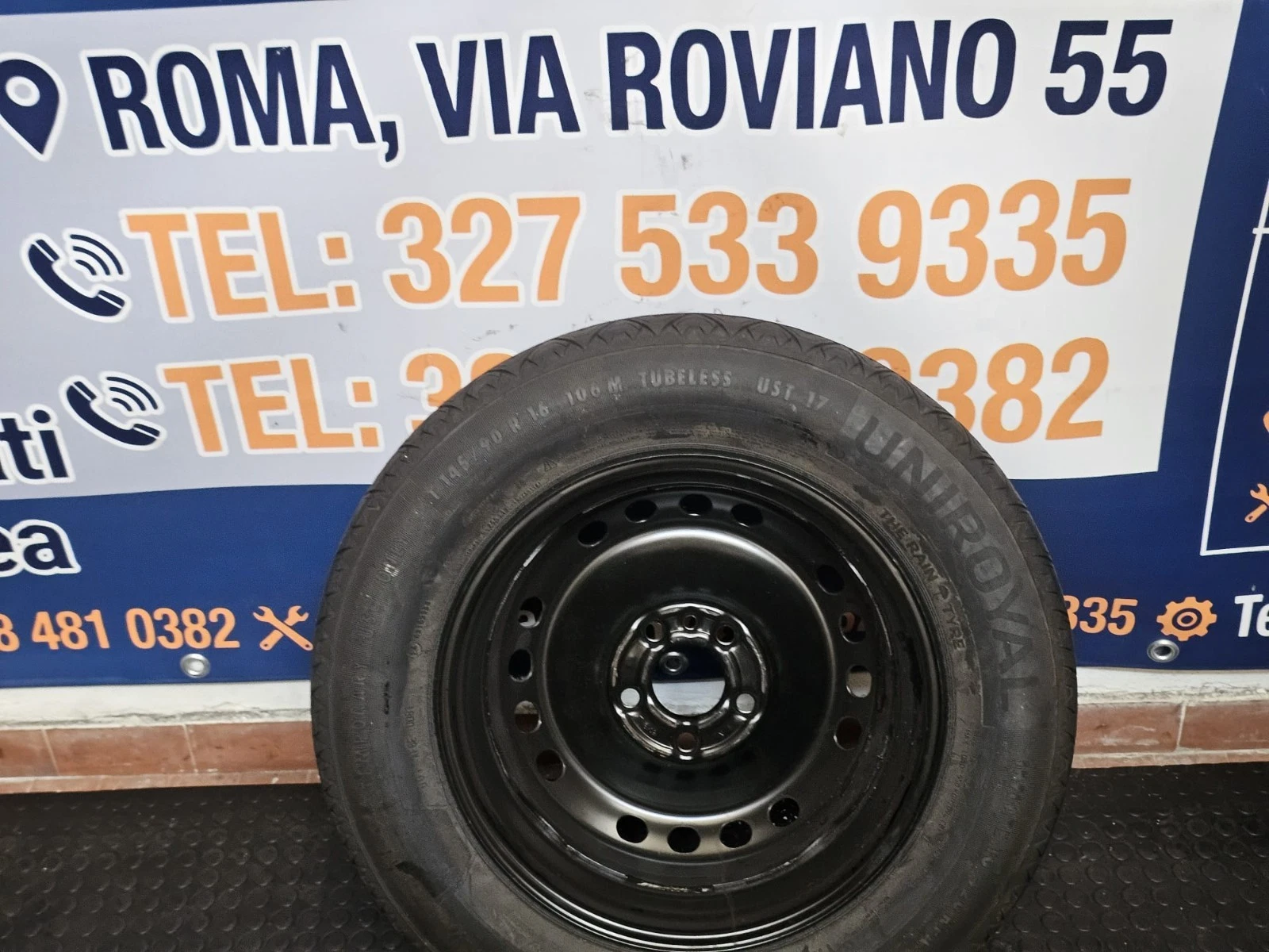 Ruotino Scorta Jeep Renegade - Compass - Fiat 500X – Uniroyal T145/90 R16 – DOT 2020