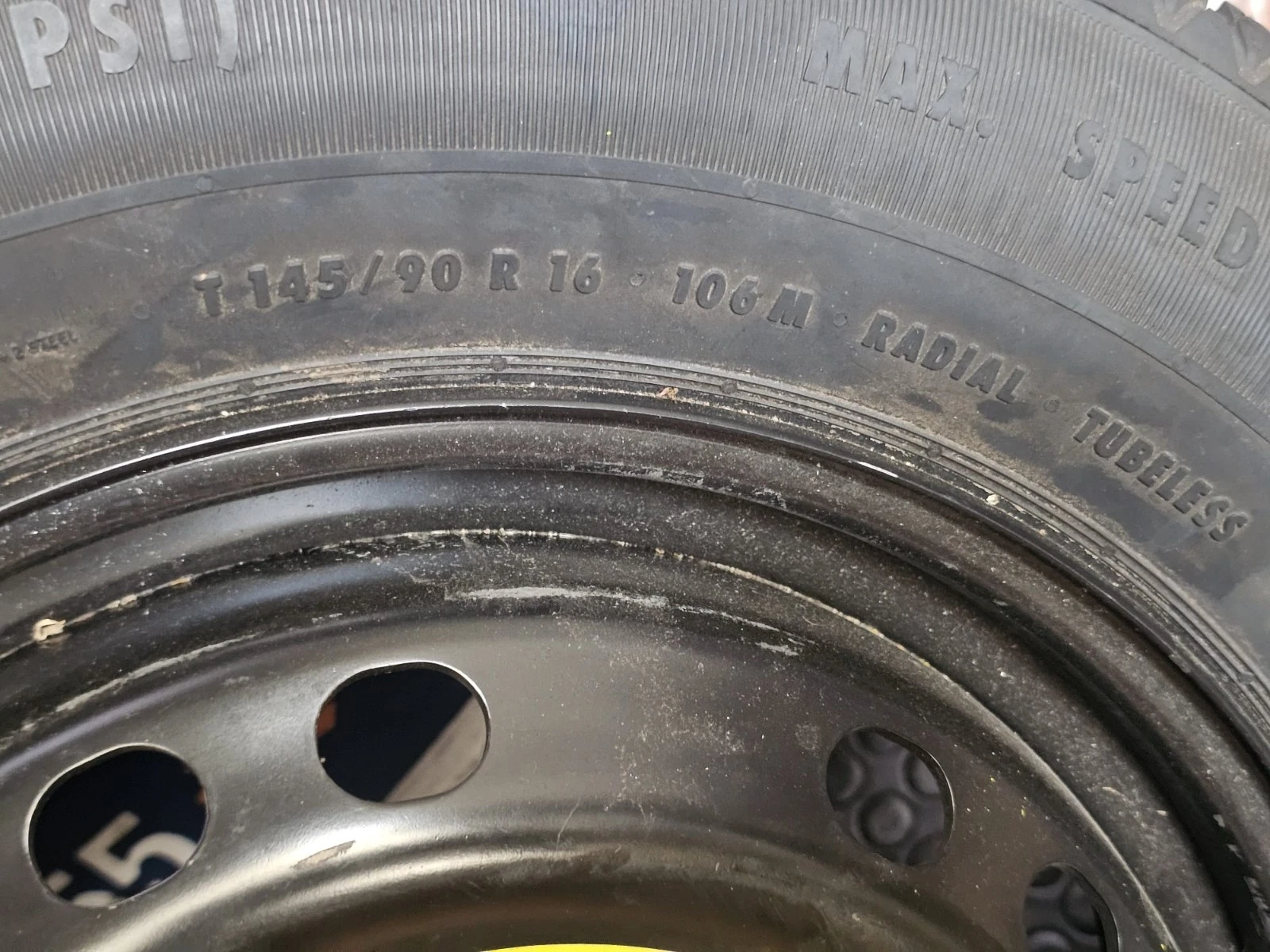 Ruotino Scorta Jeep Renegade - Compass - Fiat 500X – Uniroyal T145/90 R16 – DOT 2020 - immagine 4