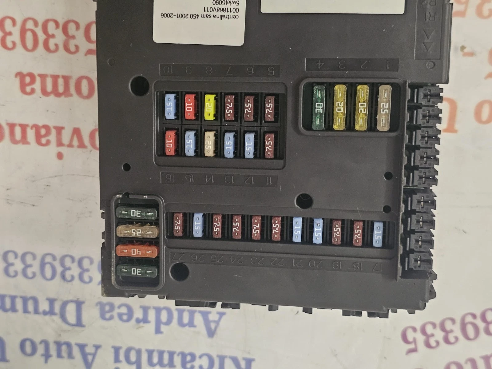 Centralina SAM Fusibiliera Smart Fortwo 450 – Codice 0011868 V011 / 5WK45090 - immagine 5