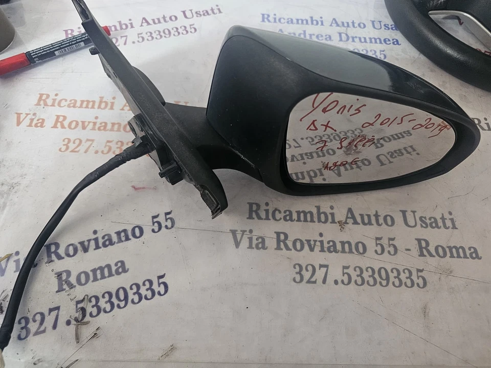 Specchietto Retrovisore Destro Dx Toyota Yaris 2015-2019 Elettrico 7 Fili