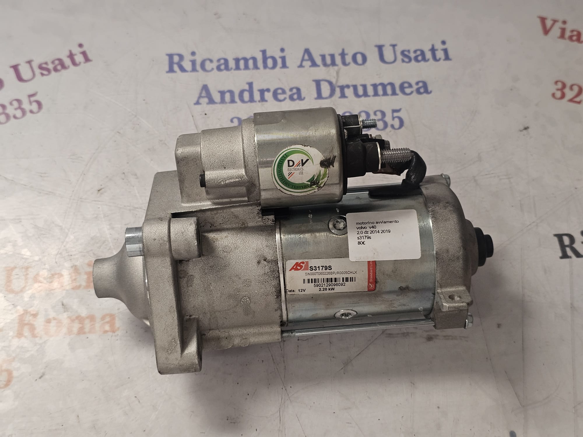 Motorino Avviamento Volvo V40 V60 V70 XC60 2.0 D Diesel 12V 2.2kW Cod S3179S - immagine 2